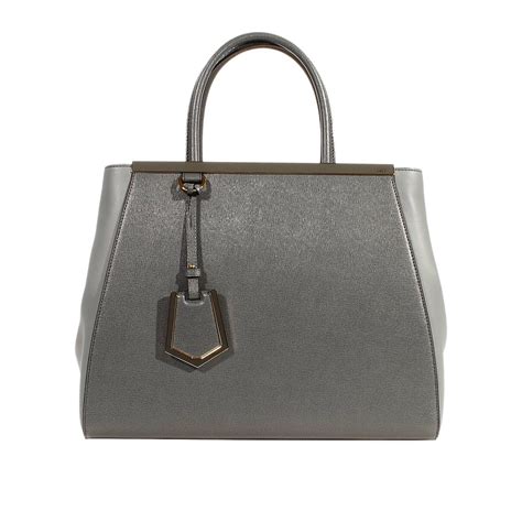 fendi grey tote|Fendi black shoulder bag.